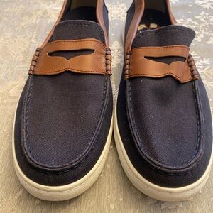 Cole Haan Men's Navy and Brown Loafers/Boat Nantucket Shoes  Size 10M